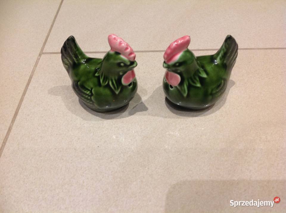 Solniczka Pieprzniczka Ceramiczna Kurka Vintage lubuskie Nowa Sól