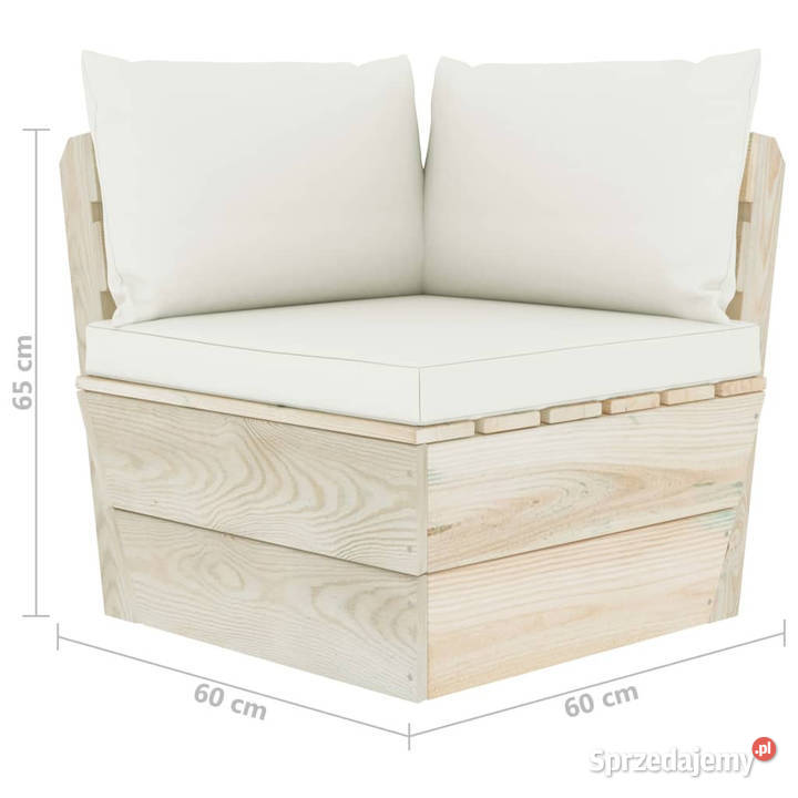 Ogrodowa sofa 2osobowa z palet z poduszkami