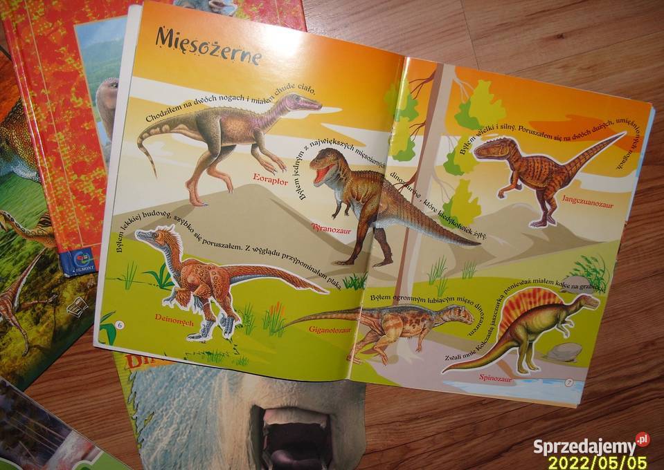 Zestaw 5 książek o dinozaurach Encyklopedie, słowniki i atlasy Rawicz
