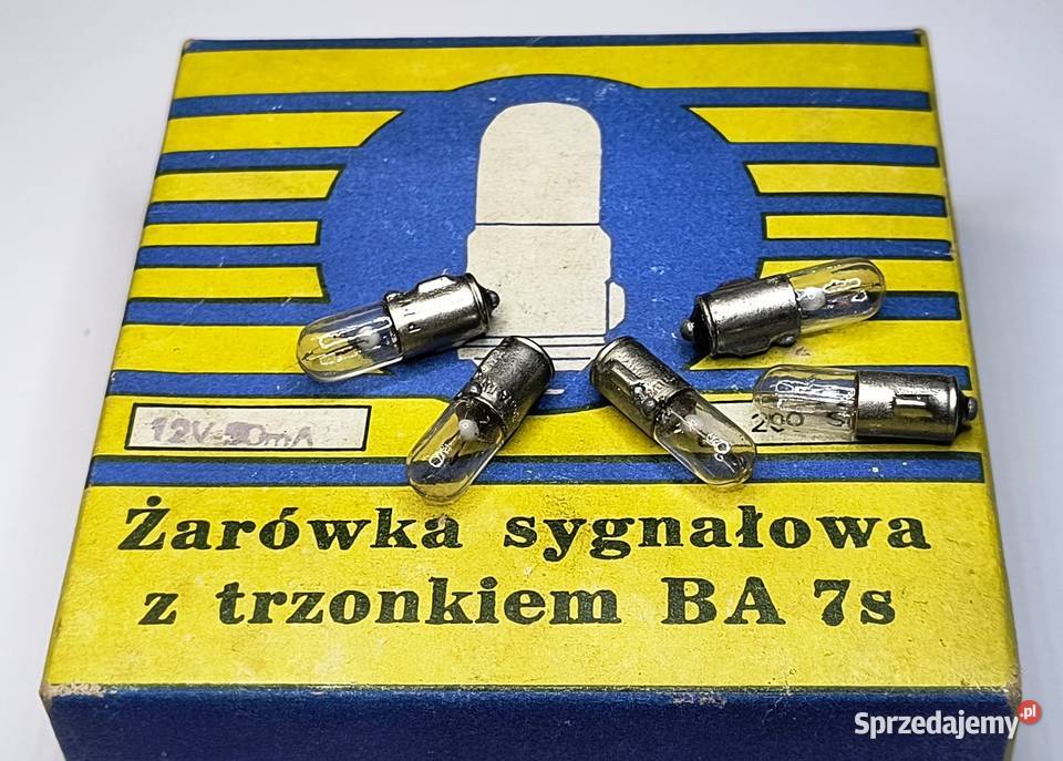 Żarówka sygnałowa 12V 50mA BA7s POLAM Gdańsk sprzedam