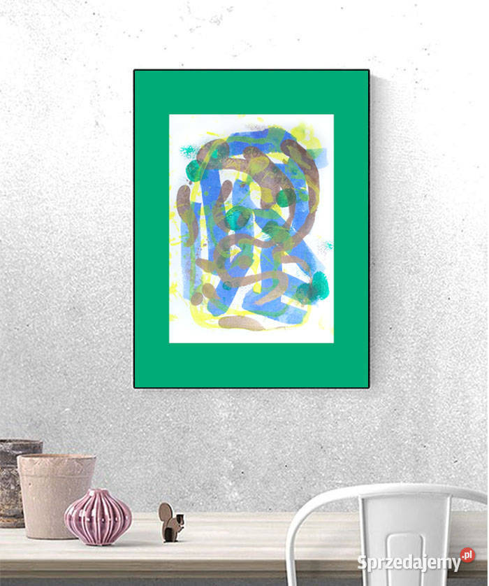 minimalizm obraz 30x40 abstrakcyjny rysunek pomorskie Gdańsk sprzedam