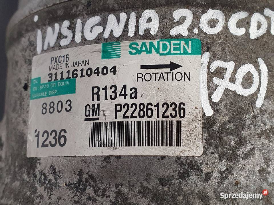 SPRĘŻARKA KLIMATYZACJI Opel Insignia 20 CDTI Chełm