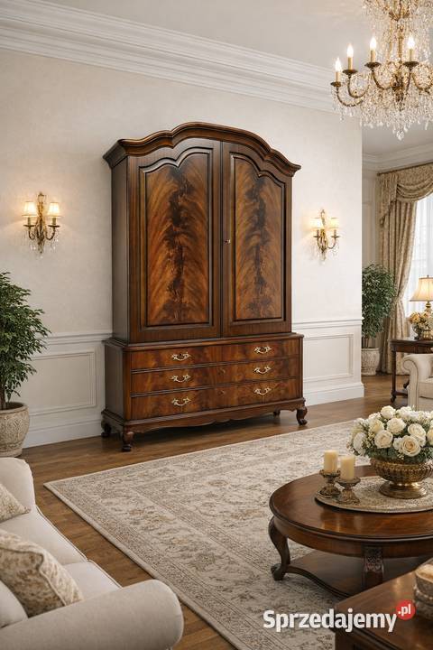 Zabytkowa szafa chippendale Szwecja lata 50te Meble wielkopolskie