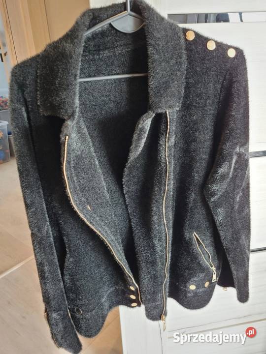 Kurtka alpaka czarny Kurtki i płaszcze podkarpackie Jarosław