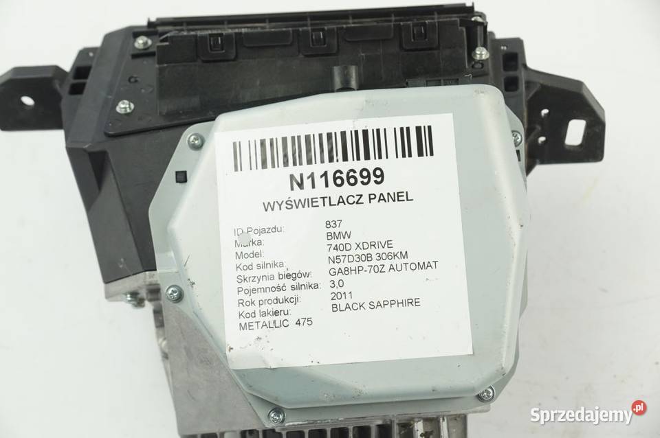 9252339 740D XDRIVE WYŚWIETLACZ PANEL Pozostałe Lipno sprzedam