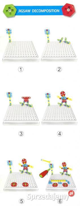 Puzzle konstrukcyjne w pudełku z narzędziami 193