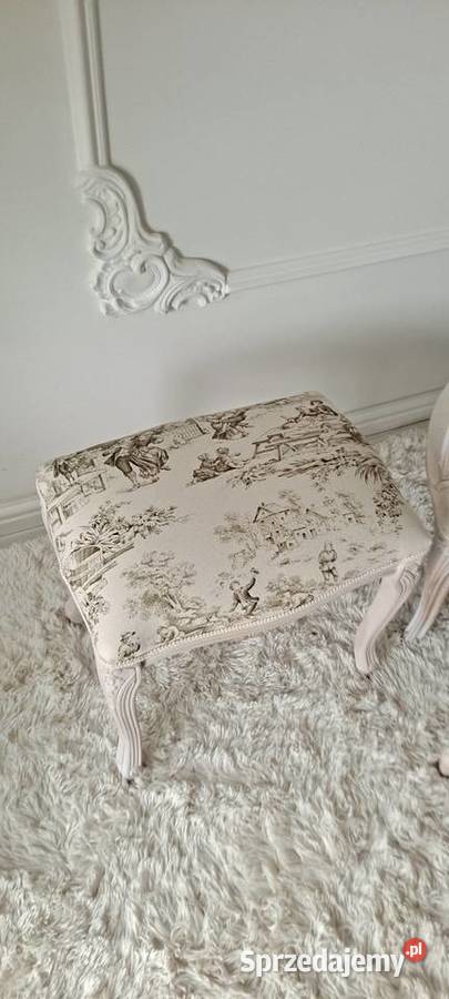 Stylowa pufa taboret fotel len Shabby Chic zachodniopomorskie Szczecin