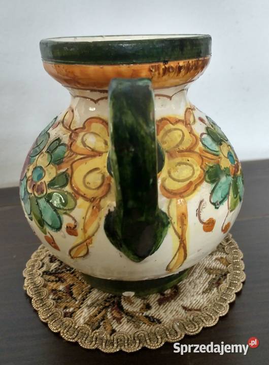 Dzbanek ceramiczny włoski ręczna robota Krotoszyn