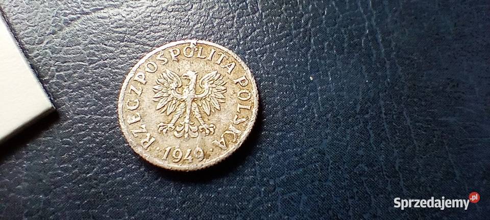 Stare monety 2 grosze 1949 destrukt PRL Polska podkarpackie Lesko