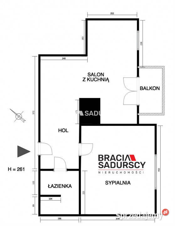 Wynajmę mieszkanie 51m2 2 pokojowe Kraków