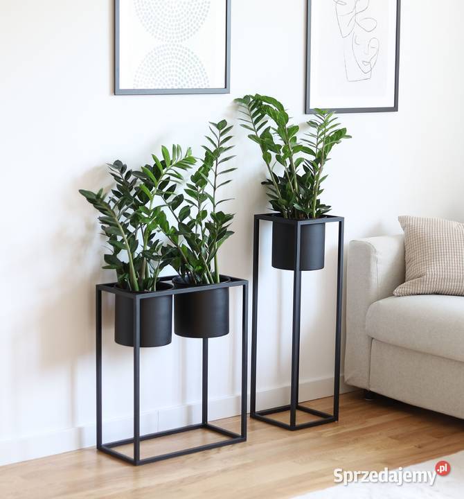 Kwietnik Metalowy Stojak z donicami 60x50 LOFT mazowieckie