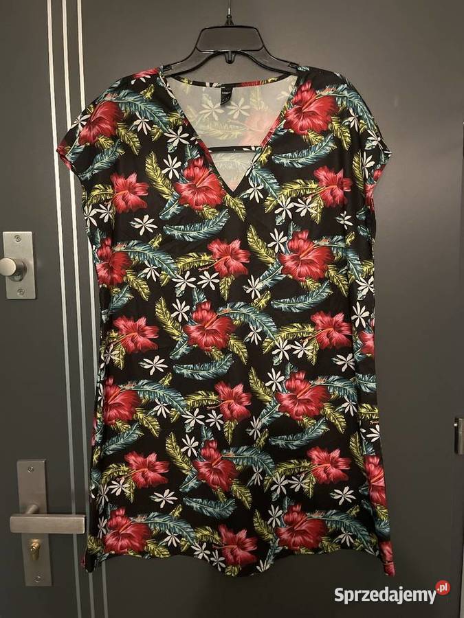 Shein sukienka modny wzór kwiaty hawajska hit Choszczno