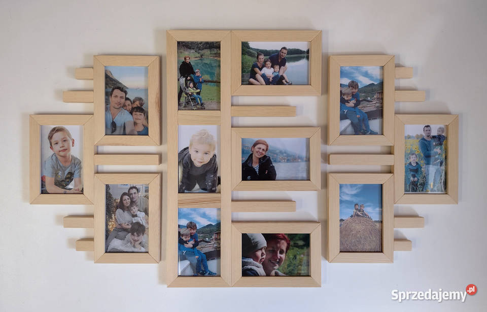 Drewniana Multirama Ramka na 13 zdjęć 10x15 Warszawa sprzedam