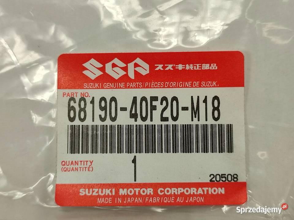 KOMPLET NAKLEJEK NA LEWY BOCZEK SUZUKI GSXR1000 lubelskie