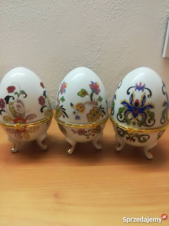 Szkatułka jajko porcelanowe puzderko Wyposażenie wnętrz