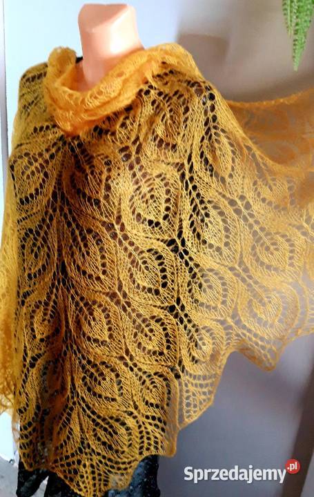 chusta robiona na drutach lubelskie