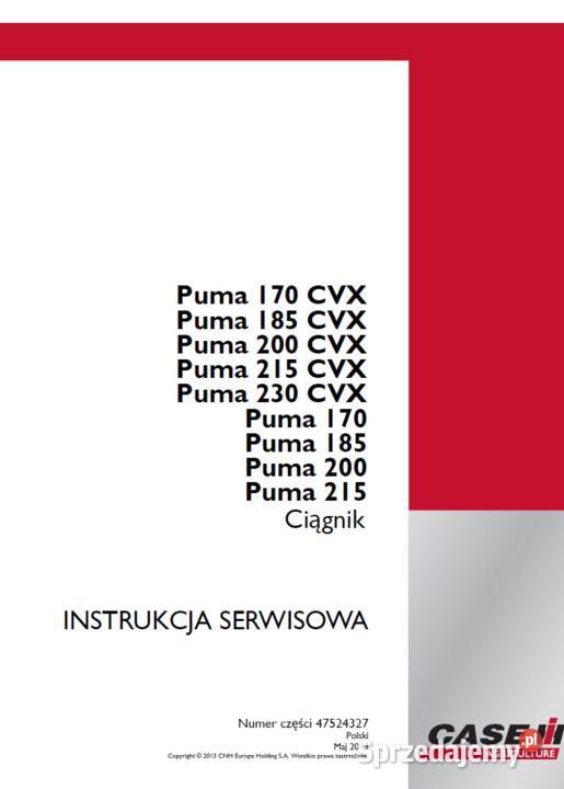 Case Puma 170 CVX 185 CVX 200 CVX 215 CVX 230 Gdańsk