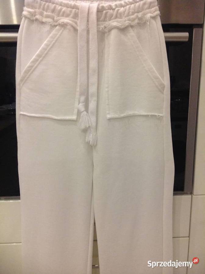 Spodnie Dresowe Damskie OLA VOGA S Białe j NOWE Spodnie