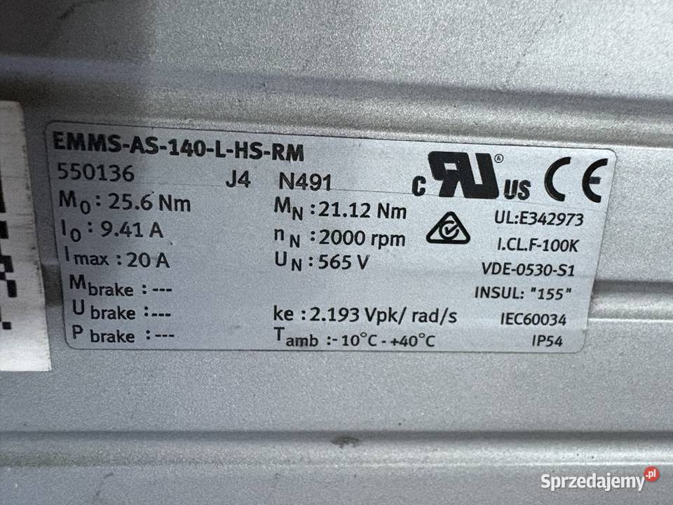 Festo EMMSAS140LHSRM 550136 Servomotor