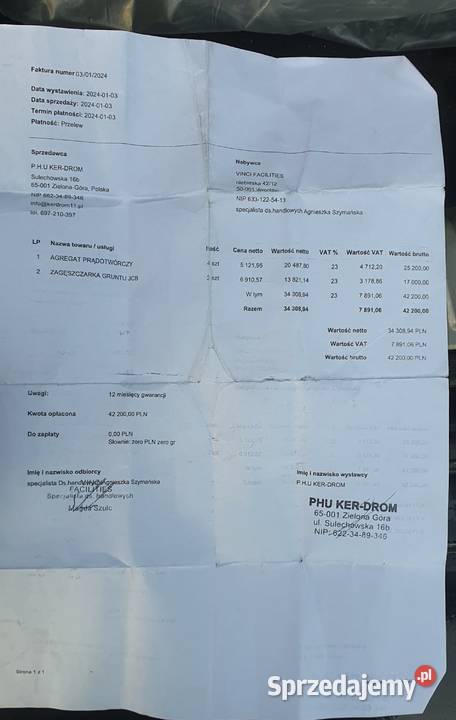 Agregat prądotwórczy TERBDERS TDB4650V 73 kVhAFR mazowieckie Wołomin