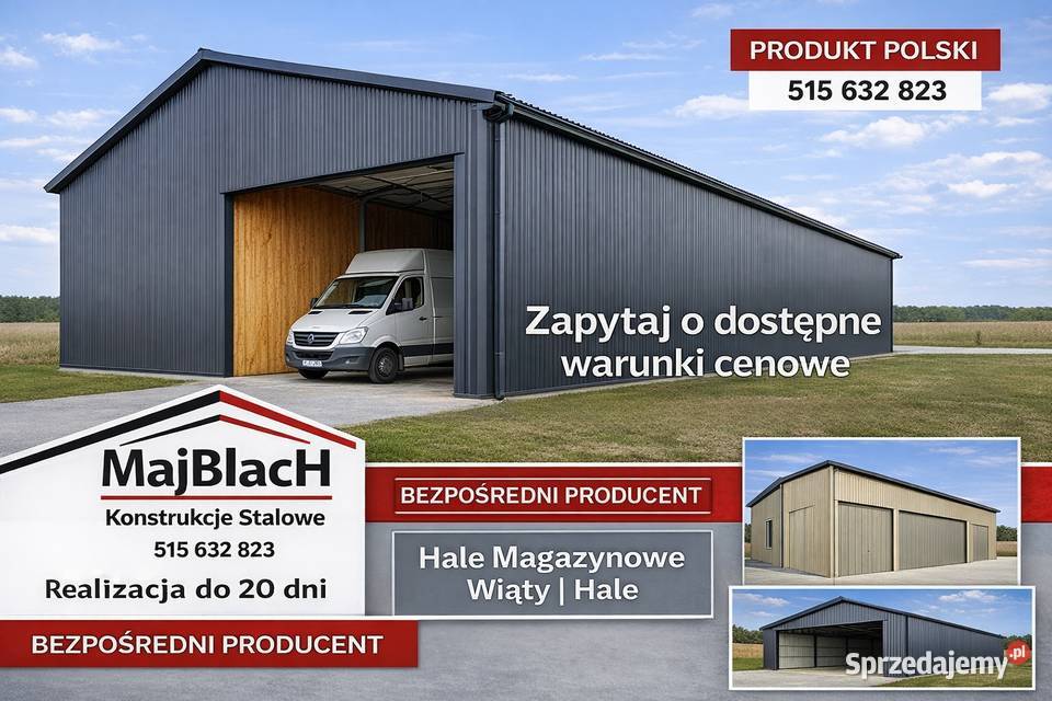 Mały Garaż Blaszany z zadaszeniem bocznym Garaże małopolskie
