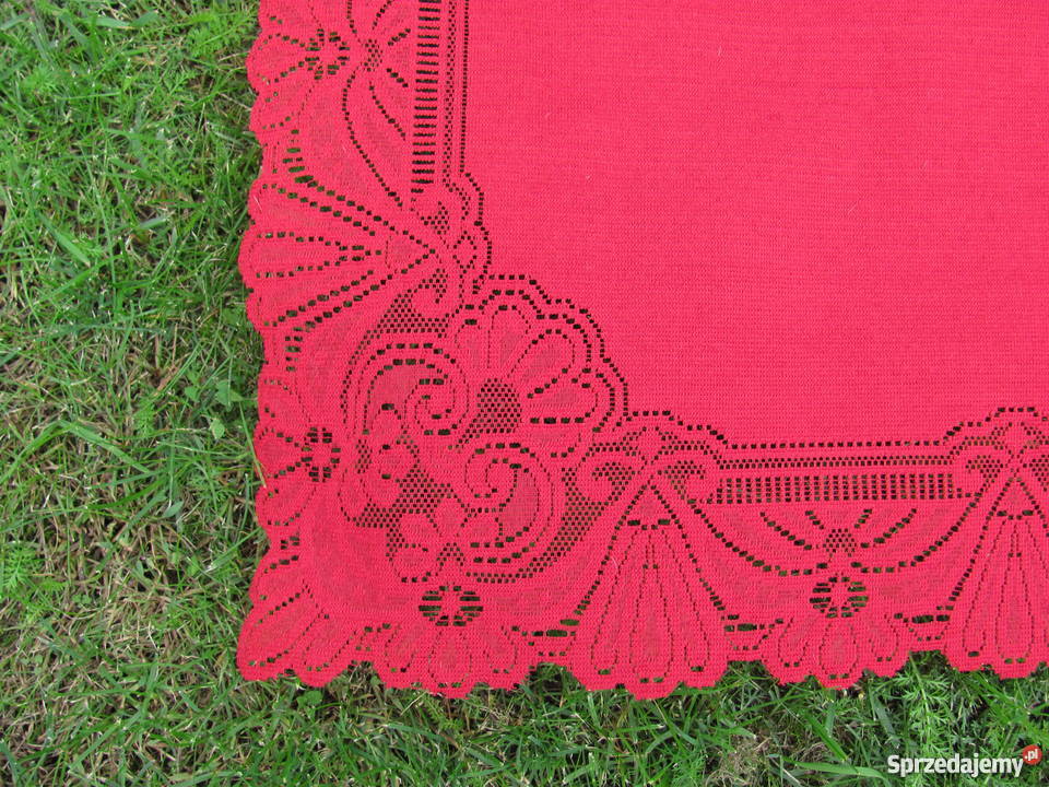 Bordowy bieżnik serweta 92 x 92 małopolskie Kraków