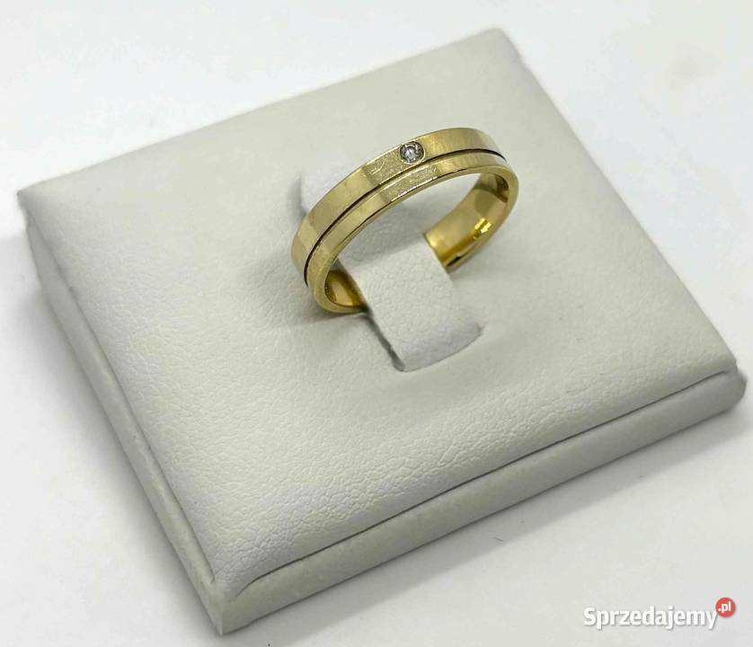 Złota Obrączka z Diamentem pr 585 32g R10 złoto warmińsko-mazurskie
