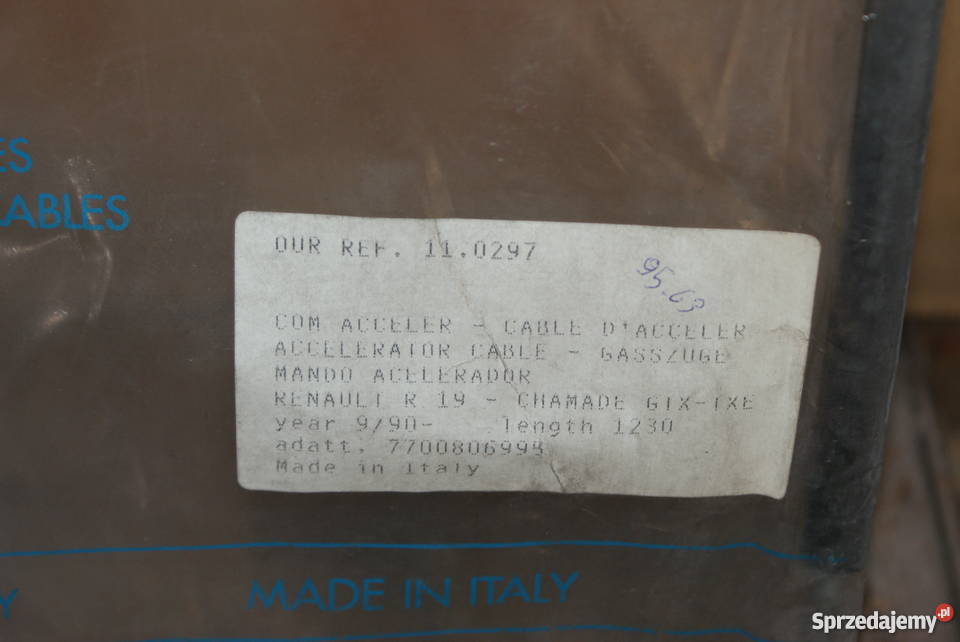 LINKA GAZU RENAULT 19 Części