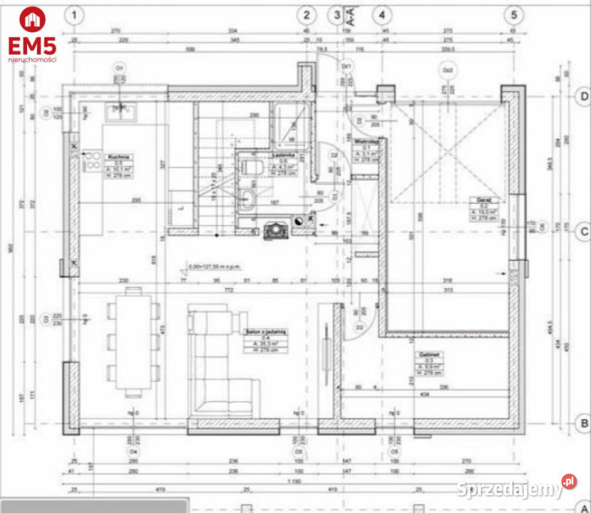 Dom wolnostojący 214 metry Strabla 2705zł/m2 Sprzedaż