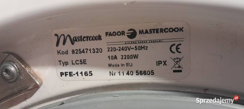 Pralka Mastercook pfe1165 mazowieckie Pruszków