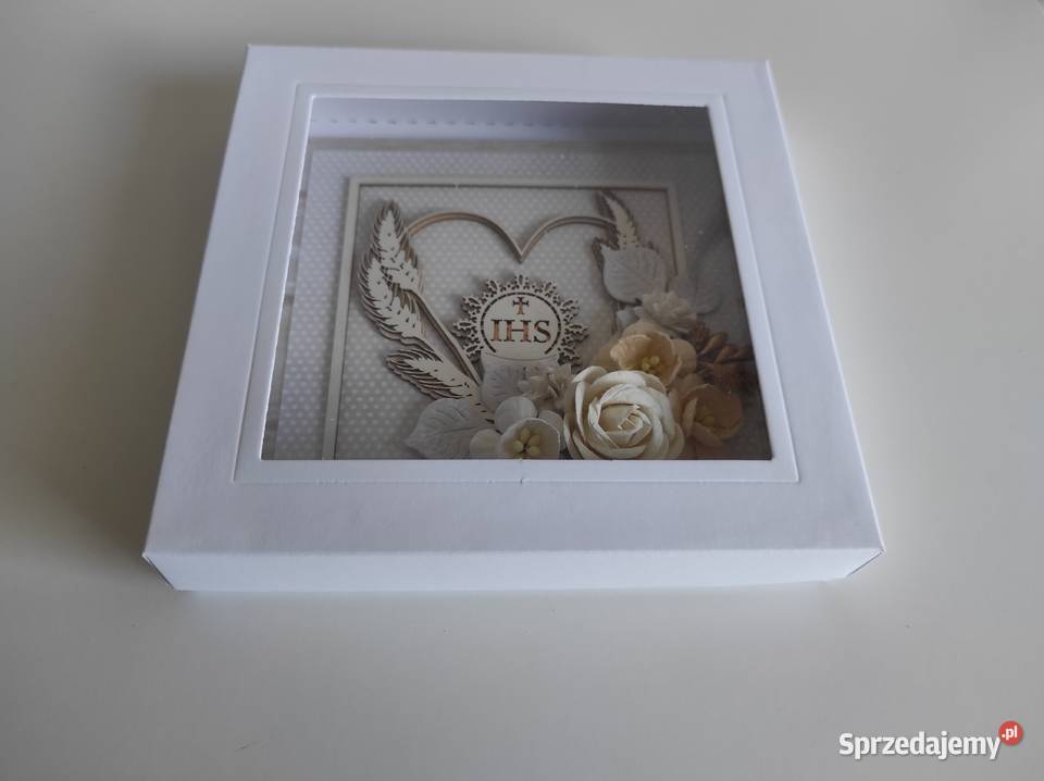 Kartka ręcznie robiona na Komunię Świętą z sprzedam