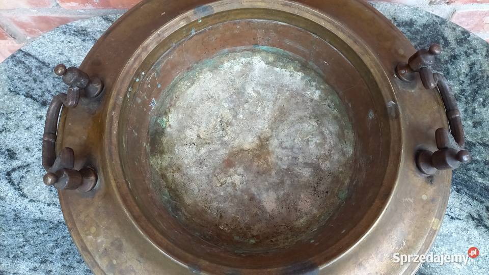 Mosiężna misa z uchwytami Donica 797