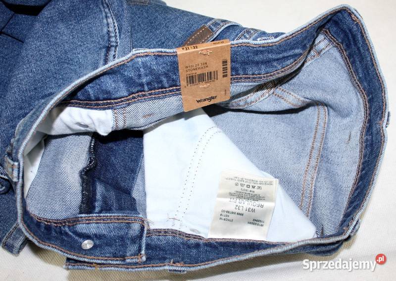 Męskie jeansy Wrangler Regular Stonewash niebieski