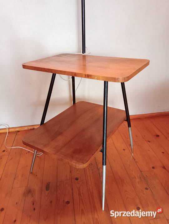 Stolik Vintage z lampą Lata 60 oryginał Jaworzno