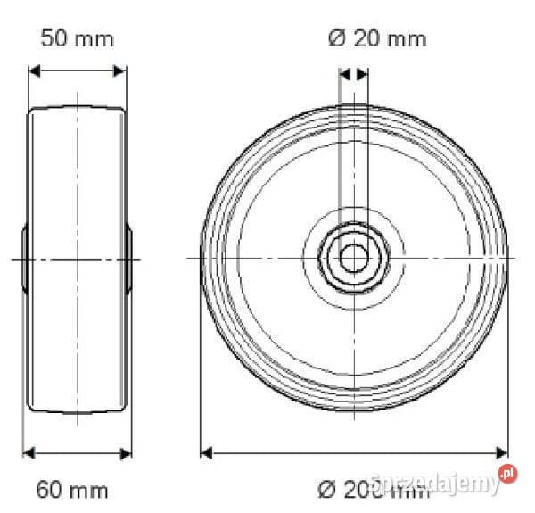 Koło 200 mm FTP2000502060 Do maszyn uprawowych Kamionna