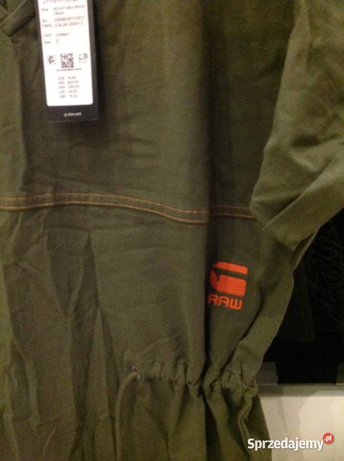 Sukienka Khaki Damska GSTAR RAW M NOWA Odzież damska Nowa Sól