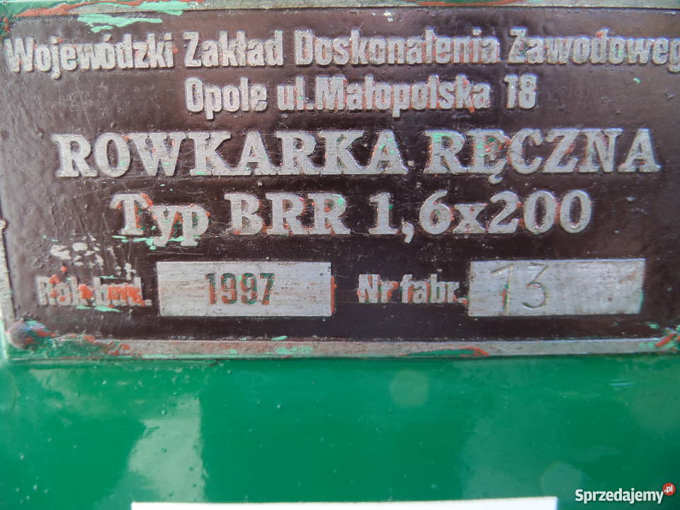 Żłobiarka Rowkarka Wyoblarka Zygarka 16X200mm Ostrów Wielkopolski sprzedam