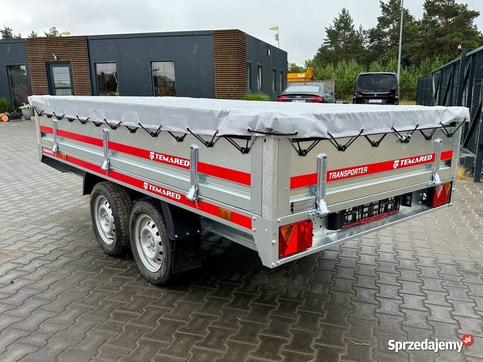 Przyczepa dwuosiowa TEMARED TRANSPORTER 30152 z Burtowe i plandeki