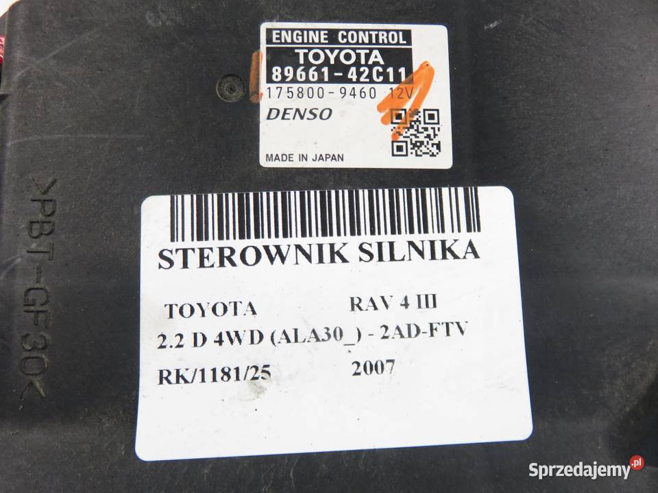 STEROWNIK TOYOTA RAV 4 III 22 D 4WD 8966142C11