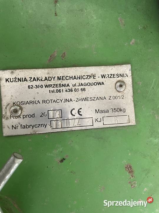 Kosiarka rotacyjna kuźnia Kowalski 185m Rotacyjne Olesno