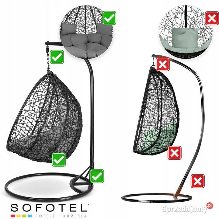 FOTEL OGRODOWY WISZĄCY 2osobowy 200 poduszki Warszawa