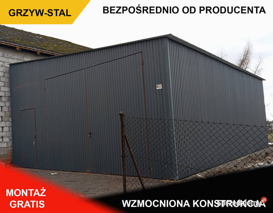 GARAŻ BLASZANYWiataHalaMagazynKonstrukcjaGARAŻE Sprzedaż Piaseczno