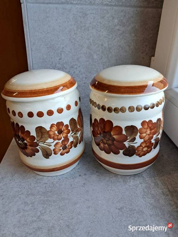 2 pojemniki z prlu fajans Włocławek stan wys 14 Sandomierz sprzedam