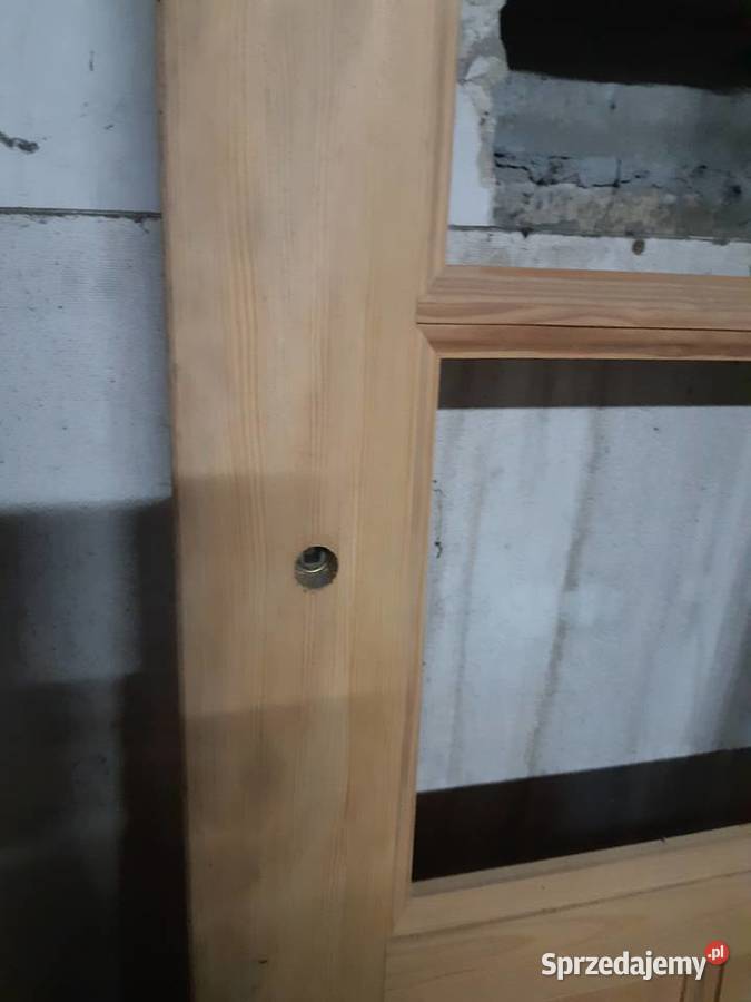 Drzwi drewniane wewnętrzne sosnowe skrzydło Łęczna