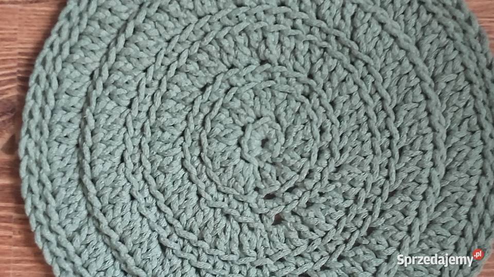 PODKŁADKI POD TALERZE sznurek bawełniany szara inny kolor Obrusy i serwety