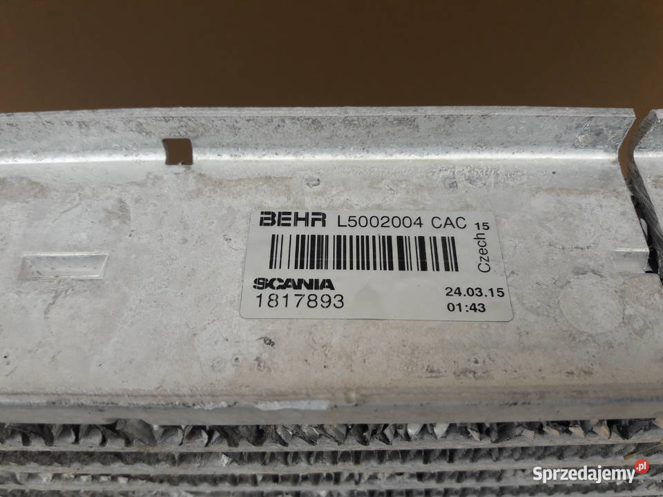 SCANIA CP CHŁODNICA POWIETRZA INTERCOOLER Bieleń