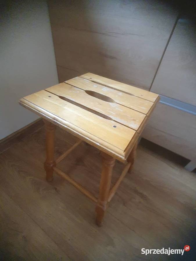 2xDrewniany Taboret Stołek Kwietnik Rustykalny Nidzica