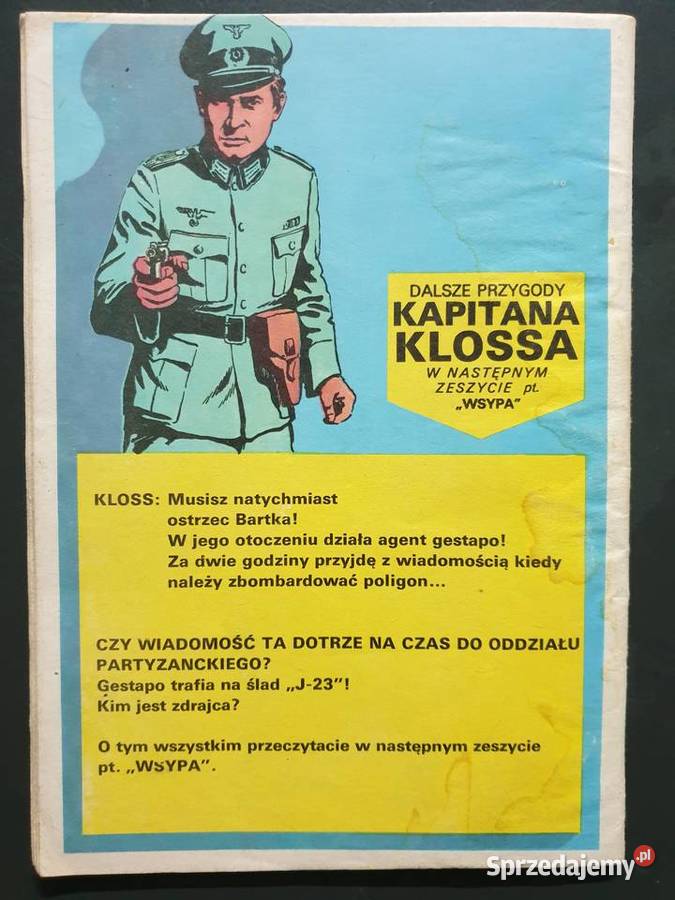 Kapitan Kloss 1 Agent J23 wydanie II 1983 Komiksy pomorskie Gdynia sprzedam