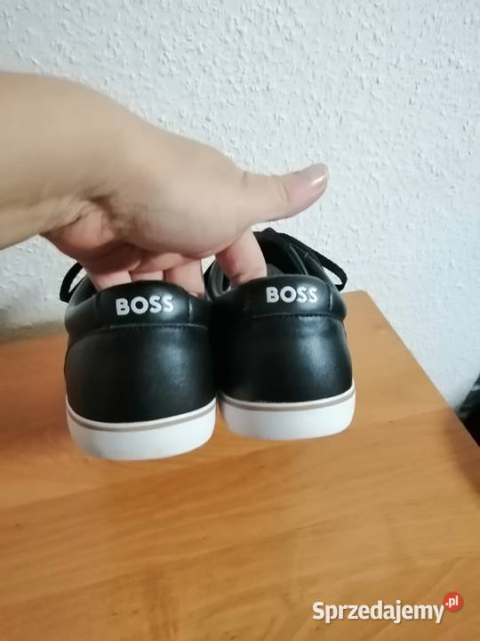 Hugo Boss 50486653 czarne sneakersy skórzane Zgorzelec sprzedam