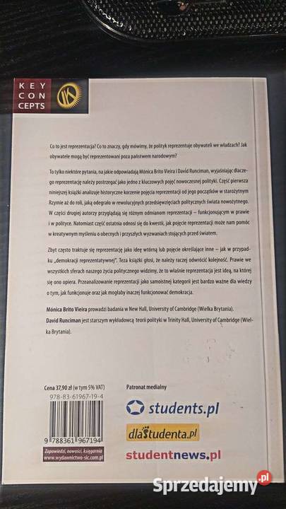 Książka Reprezentacja Monica Brito Vieira i Janów Lubelski